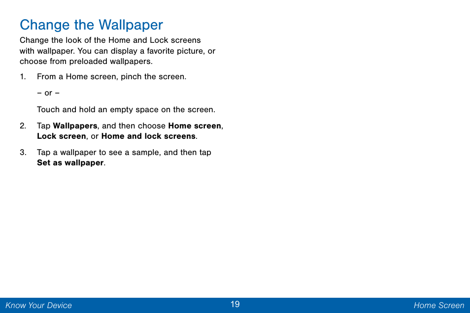 Change the wallpaper | Samsung Galaxy Note Edge User Manual | Page 28 / 201
