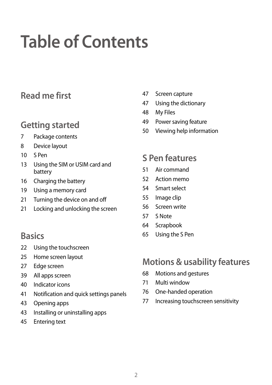 Samsung Galaxy Note Edge User Manual | Page 2 / 208