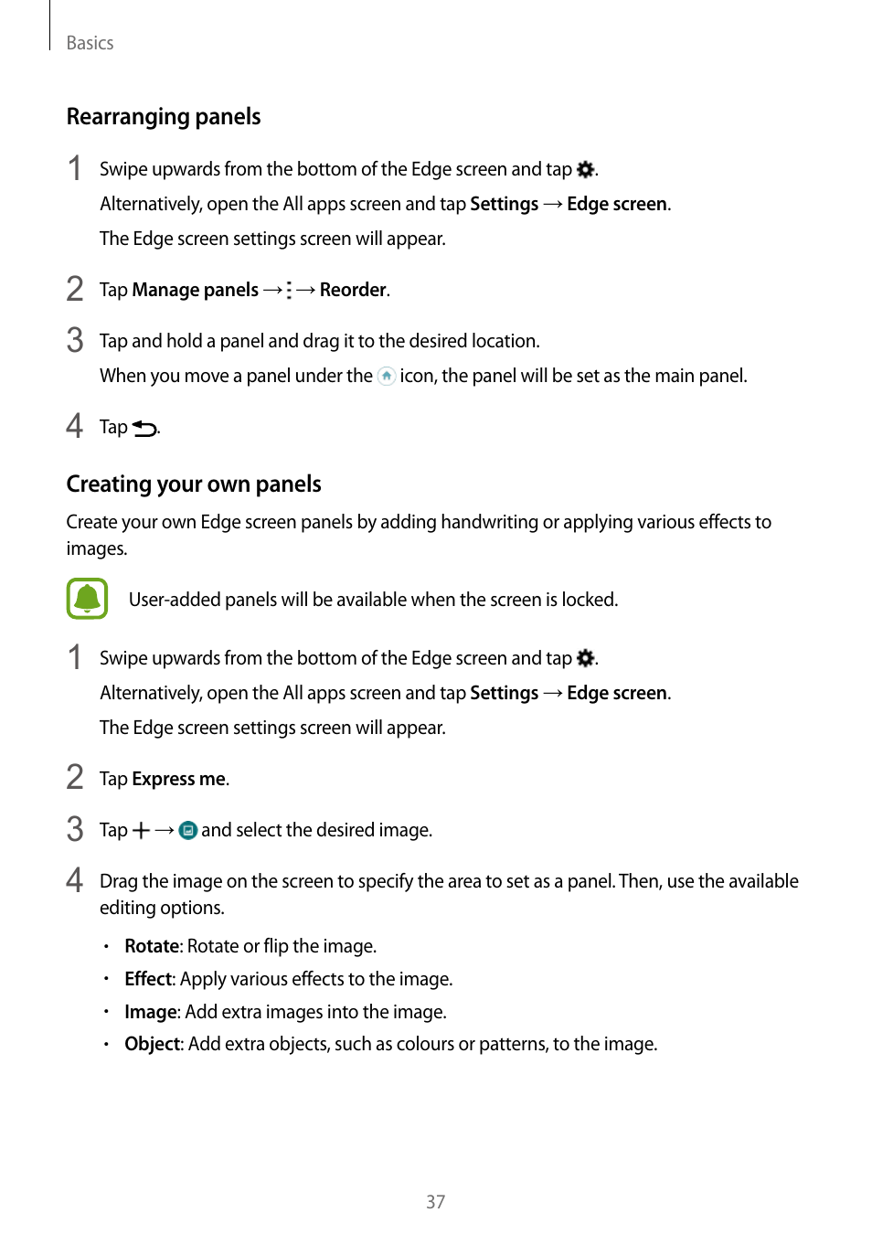 Samsung Galaxy Note Edge User Manual | Page 37 / 208