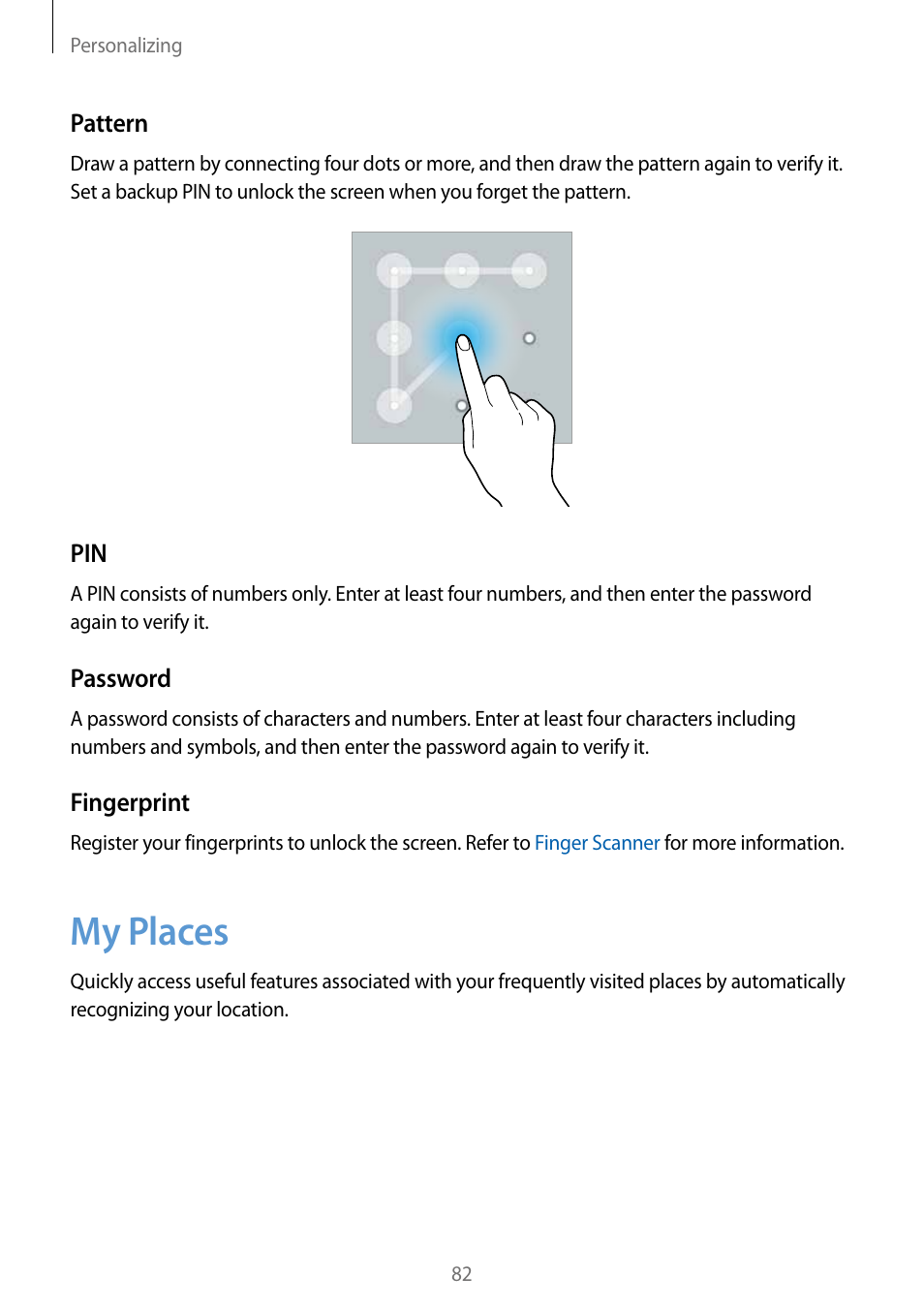 My places, 82 my places | Samsung Galaxy Note Edge User Manual | Page 82 / 208