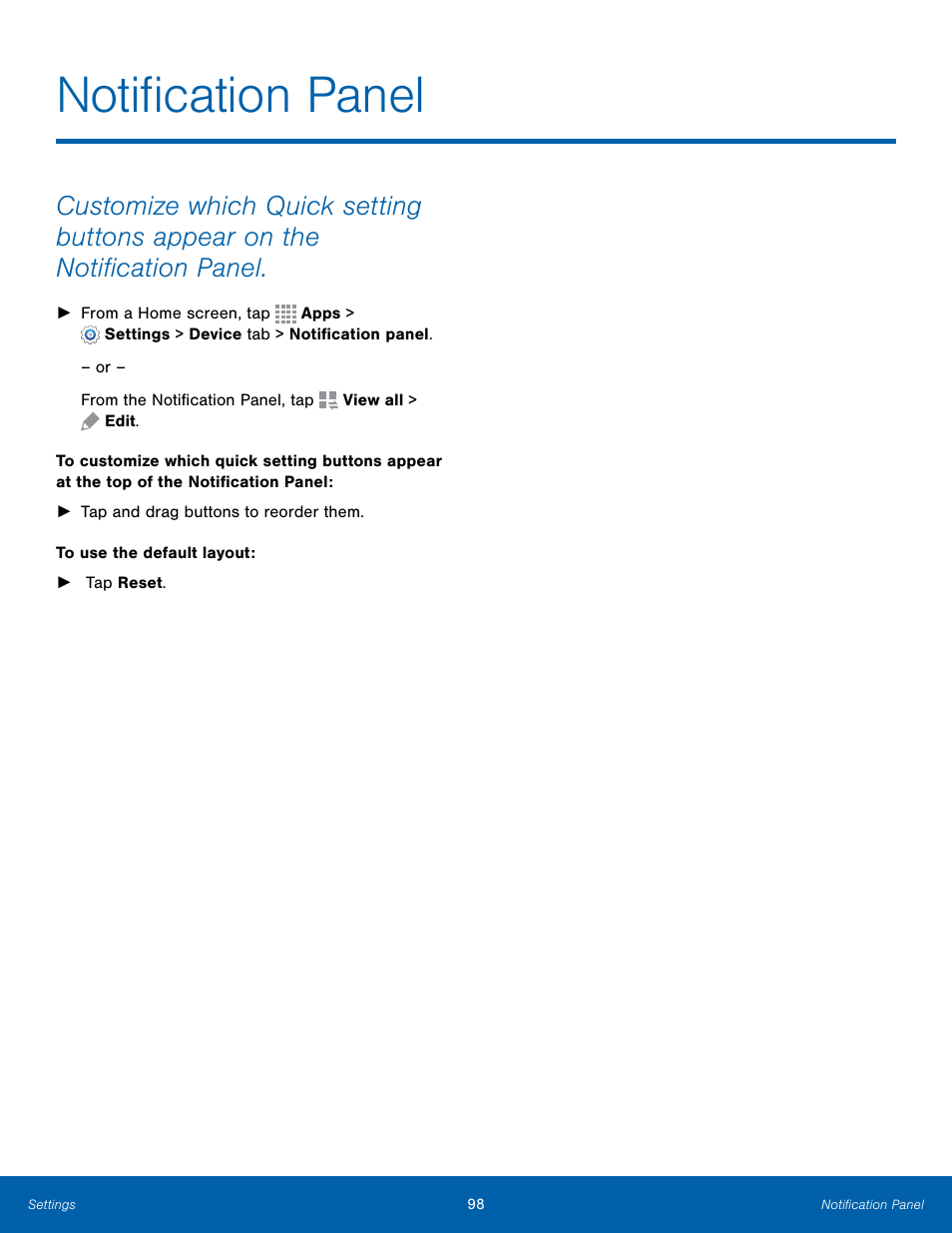 Notification panel | Samsung Galaxy Note Edge User Manual | Page 104 / 134