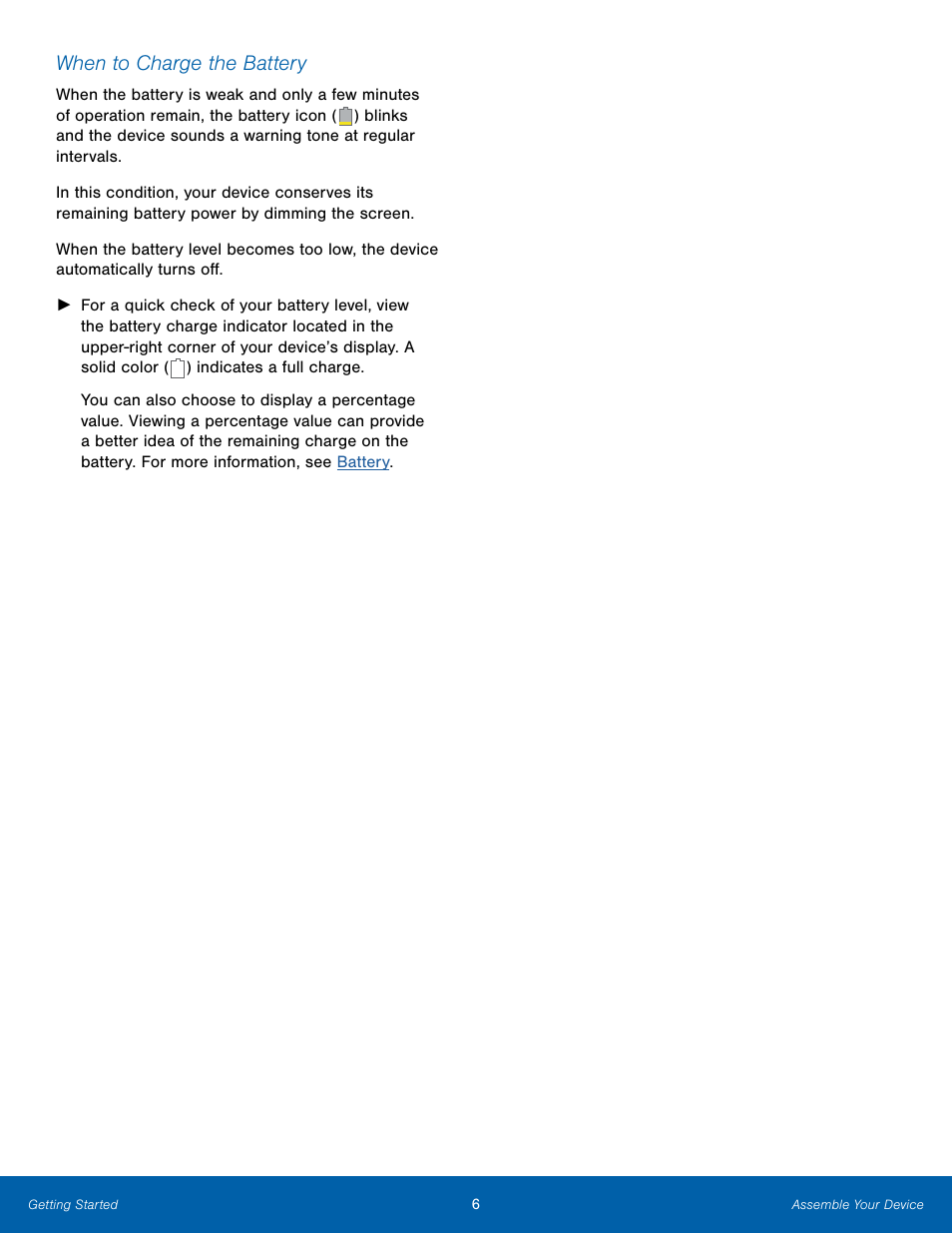 When to charge the battery | Samsung Galaxy Note Edge User Manual | Page 12 / 134