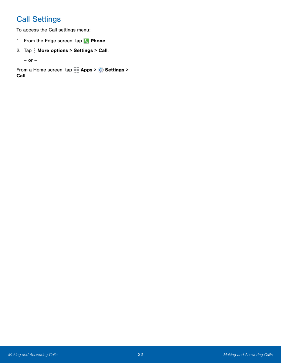 Call settings | Samsung Galaxy Note Edge User Manual | Page 38 / 134