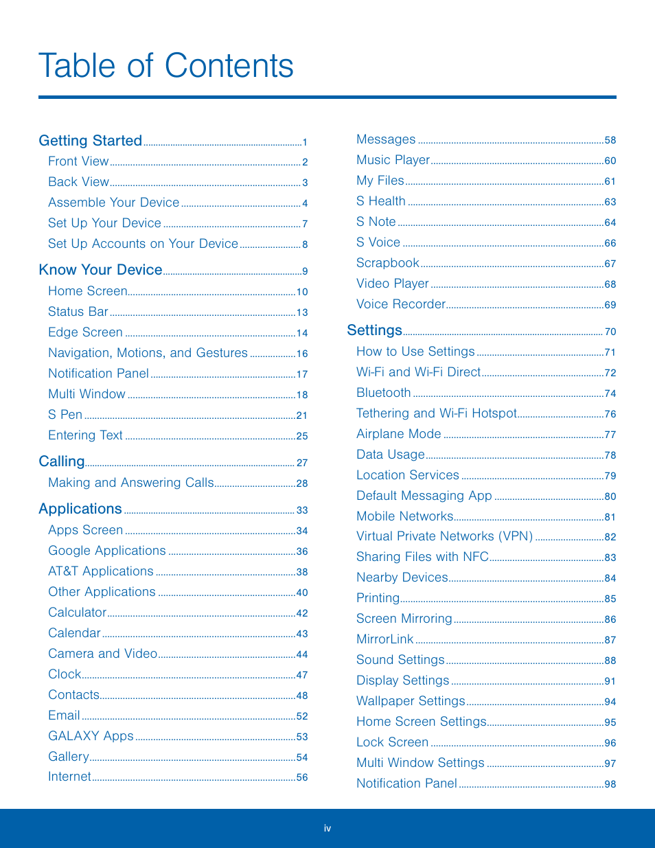 Samsung Galaxy Note Edge User Manual | Page 5 / 134