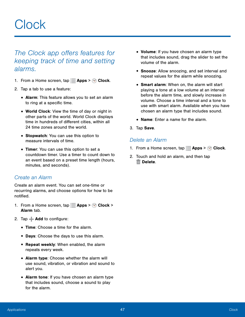 Clock | Samsung Galaxy Note Edge User Manual | Page 53 / 134