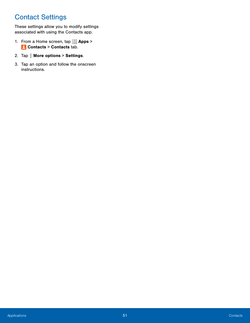 Contact settings | Samsung Galaxy Note Edge User Manual | Page 57 / 134