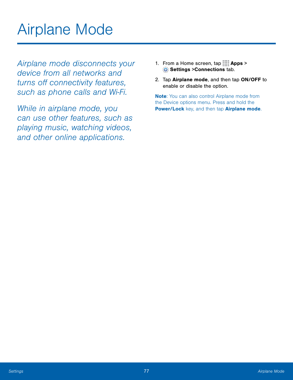 Airplane mode | Samsung Galaxy Note Edge User Manual | Page 83 / 134