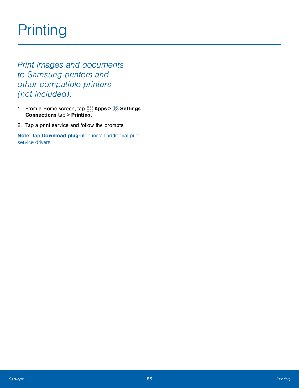 Printing | Samsung Galaxy Note Edge User Manual | Page 91 / 134