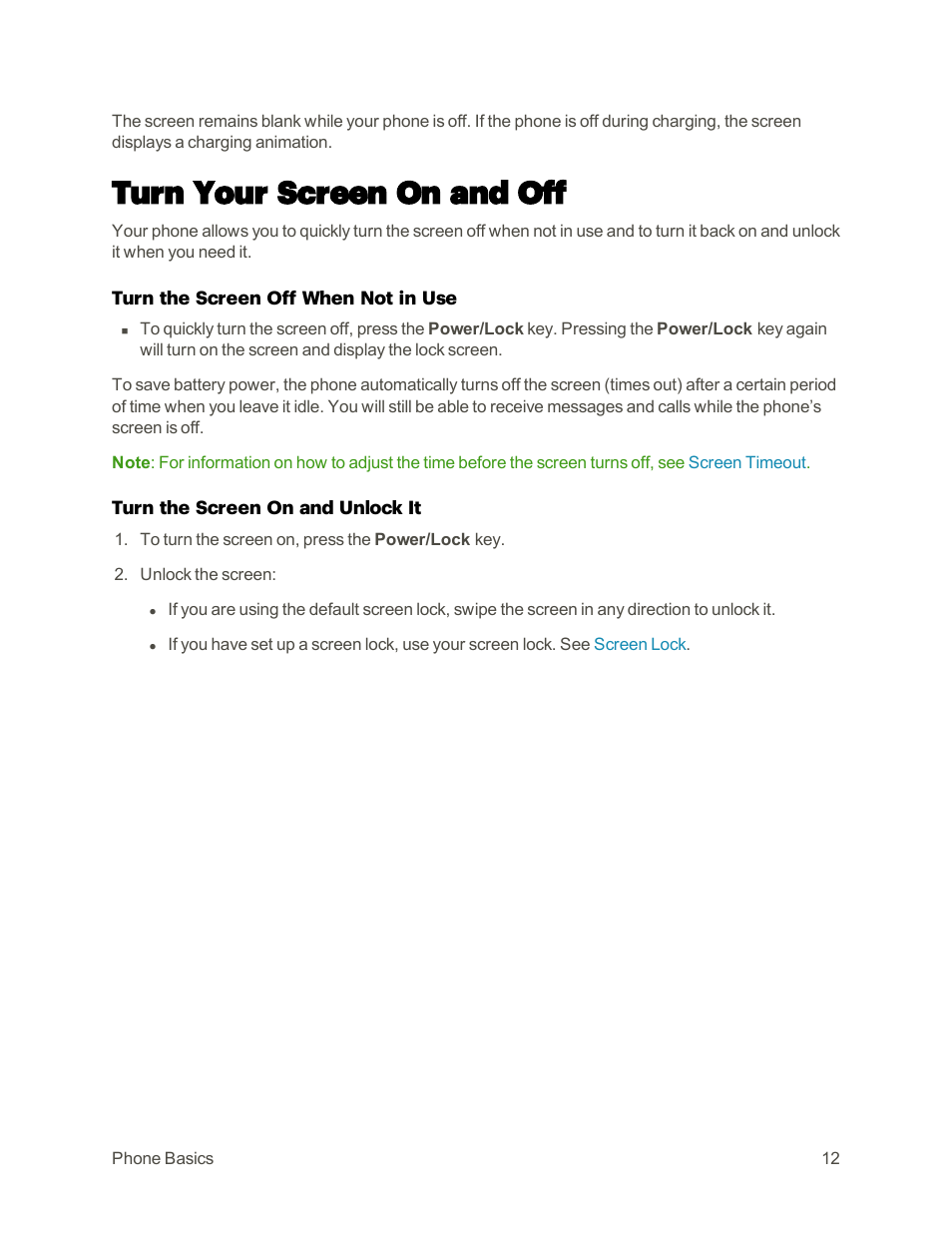 Turn your screen on and off | Samsung Galaxy Note 4 User Manual | Page 23 / 213