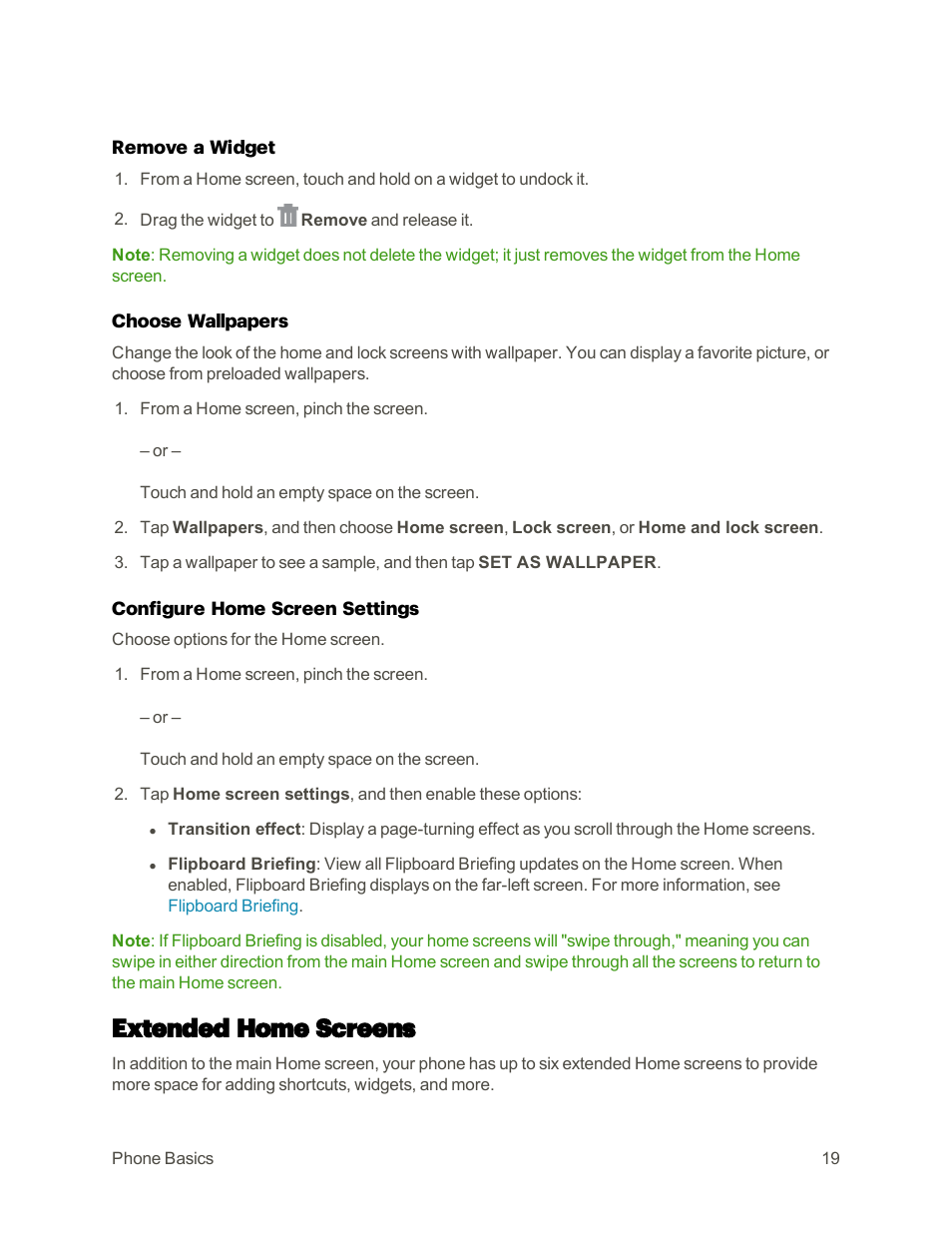 Extended home screens | Samsung Galaxy Note 4 User Manual | Page 30 / 213