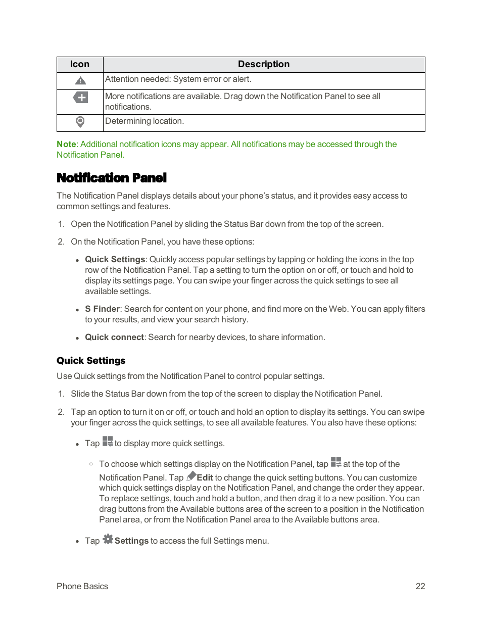 Notification panel | Samsung Galaxy Note 4 User Manual | Page 33 / 213