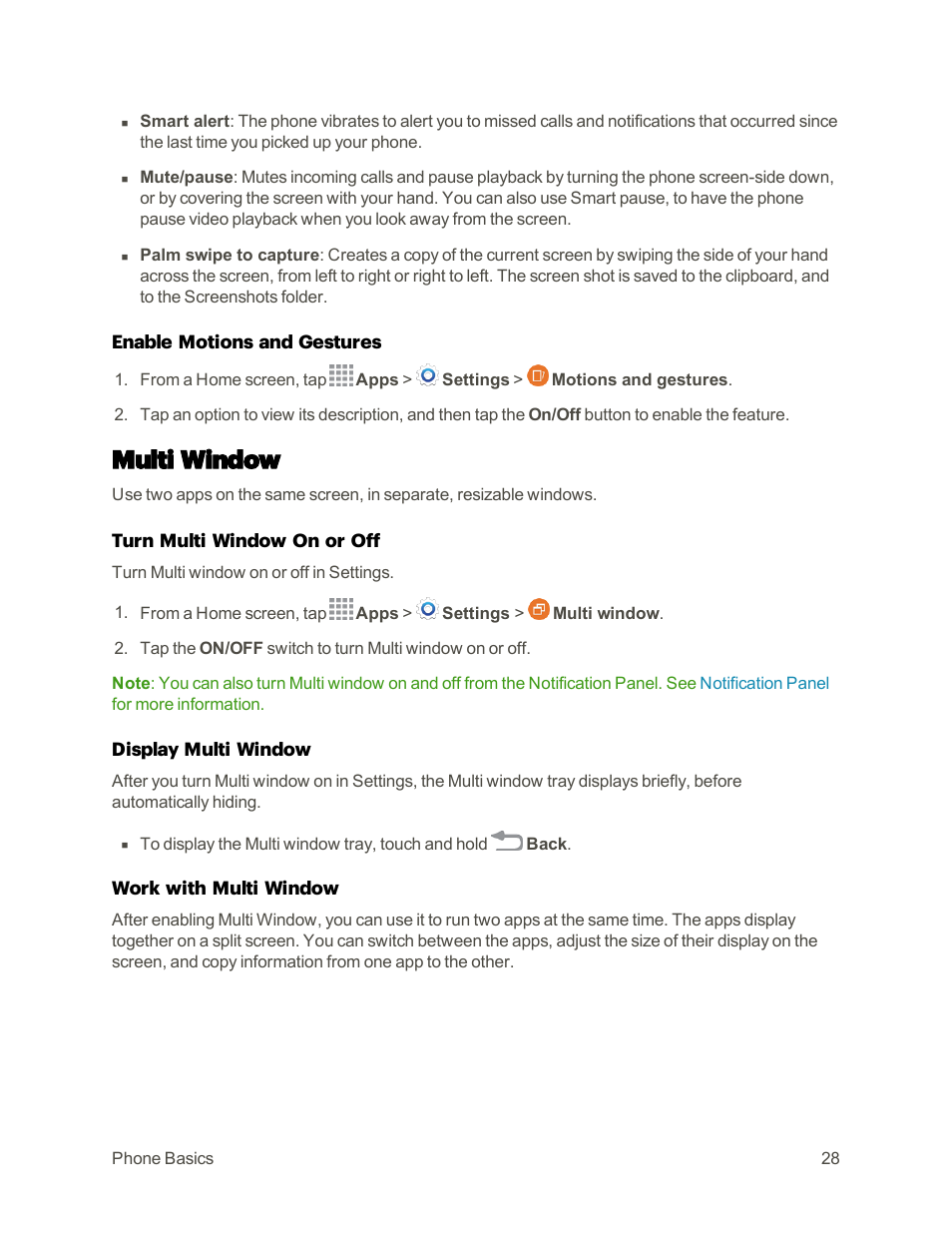 Multi window | Samsung Galaxy Note 4 User Manual | Page 39 / 213