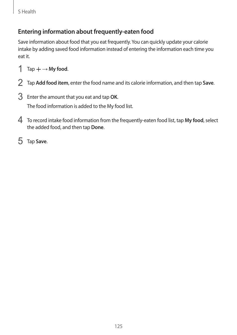 Managing weight | Samsung Galaxy Alpha User Manual | Page 125 / 235