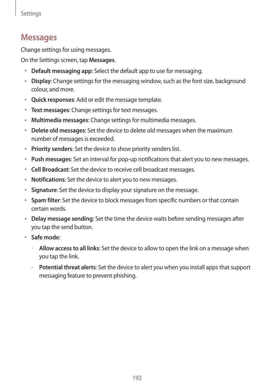 Messages | Samsung Galaxy Alpha User Manual | Page 192 / 235