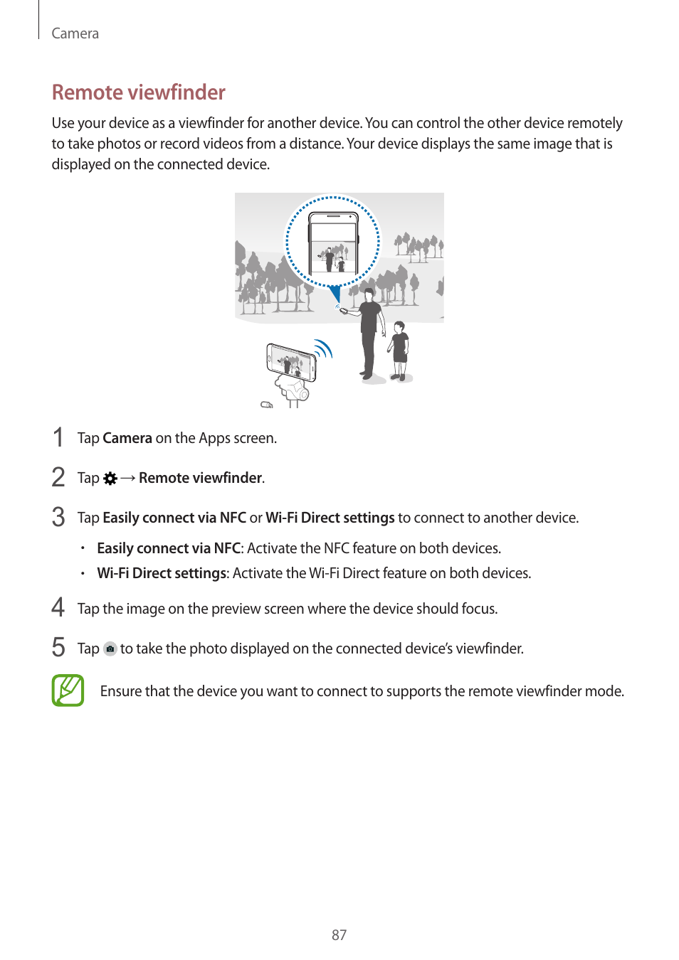 Remote viewfinder | Samsung Galaxy Alpha User Manual | Page 87 / 235