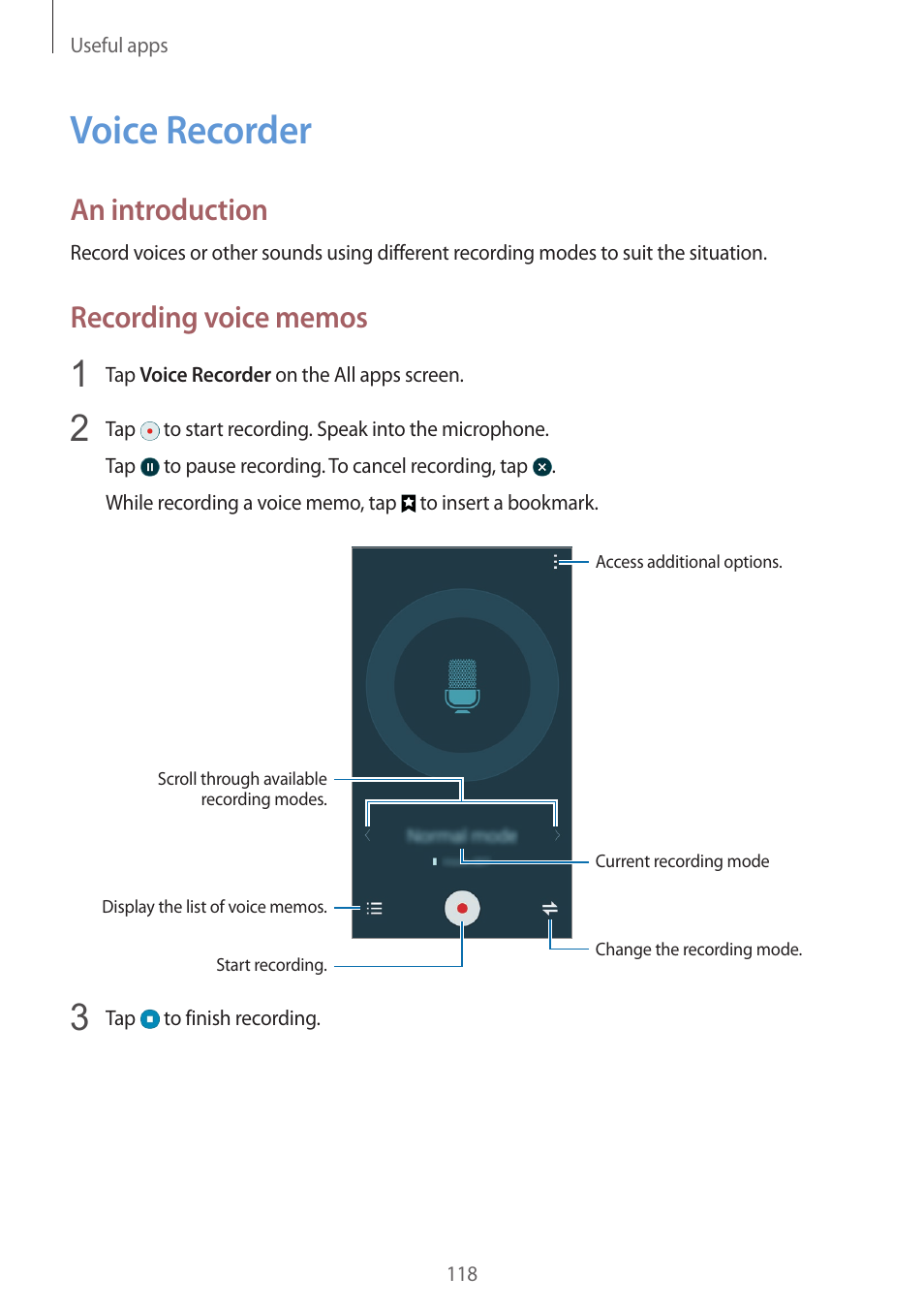 Voice recorder, 118 voice recorder, An introduction | Samsung Galaxy Note 4 User Manual | Page 118 / 192
