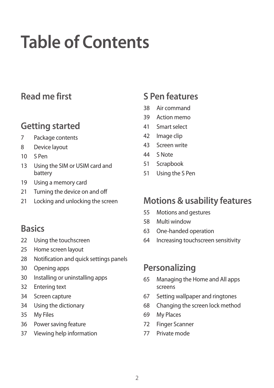 Samsung Galaxy Note 4 User Manual | Page 2 / 192