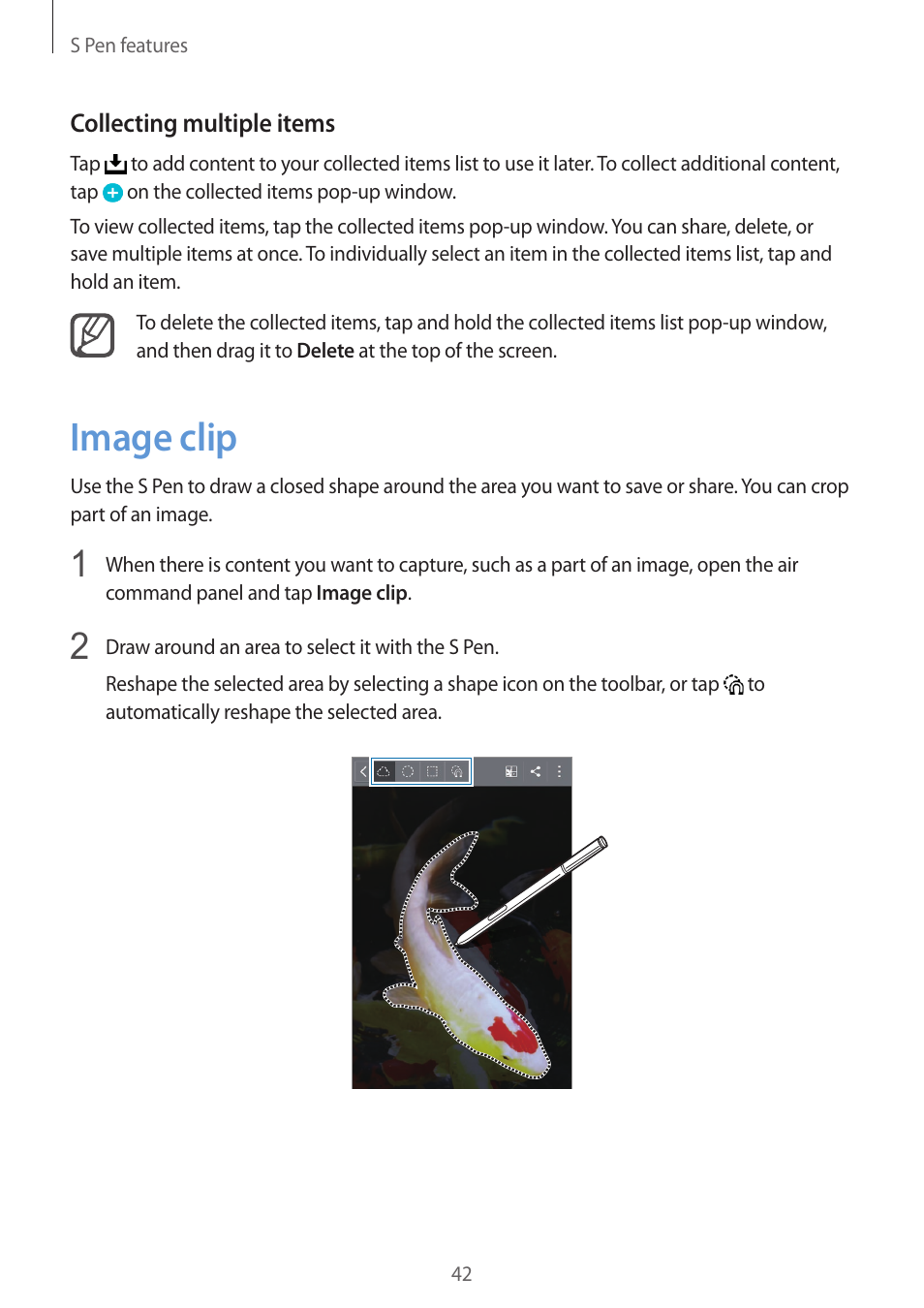 Image clip, 42 image clip | Samsung Galaxy Note 4 User Manual | Page 42 / 192