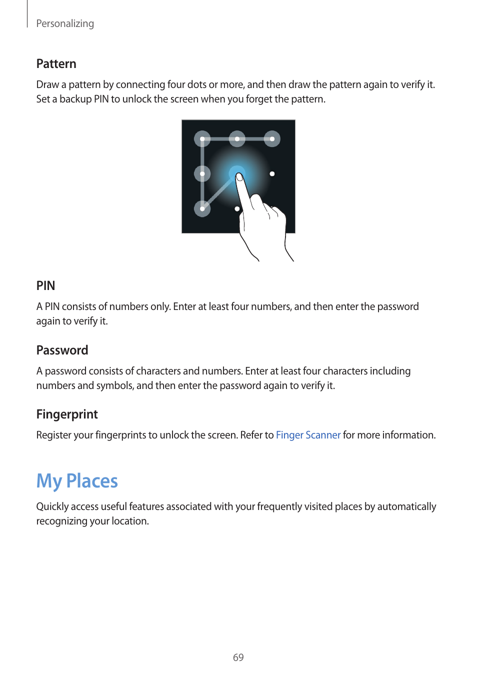 My places, 69 my places | Samsung Galaxy Note 4 User Manual | Page 69 / 192