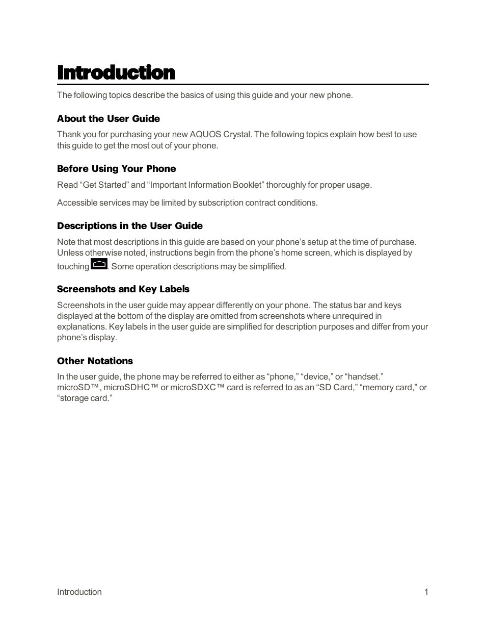 Introduction | Sharp AQUOS Crystal User Manual | Page 10 / 448