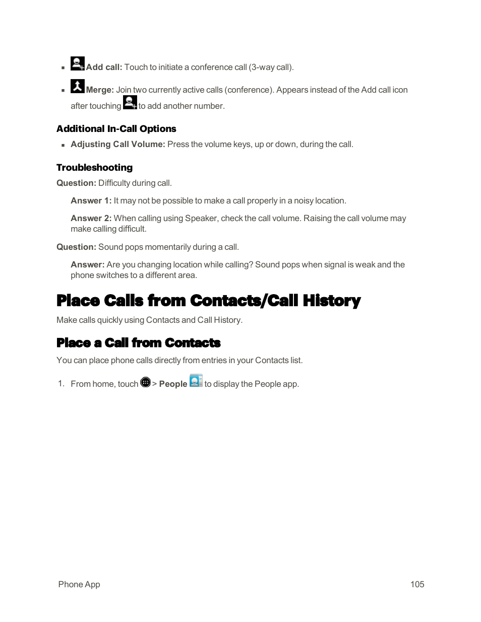 Place calls from contacts/call history, Place a call from contacts | Sharp AQUOS Crystal User Manual | Page 114 / 448