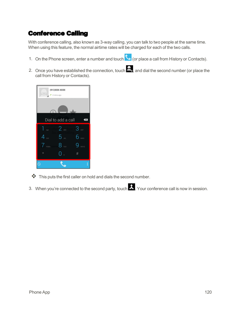 Conference calling | Sharp AQUOS Crystal User Manual | Page 129 / 448