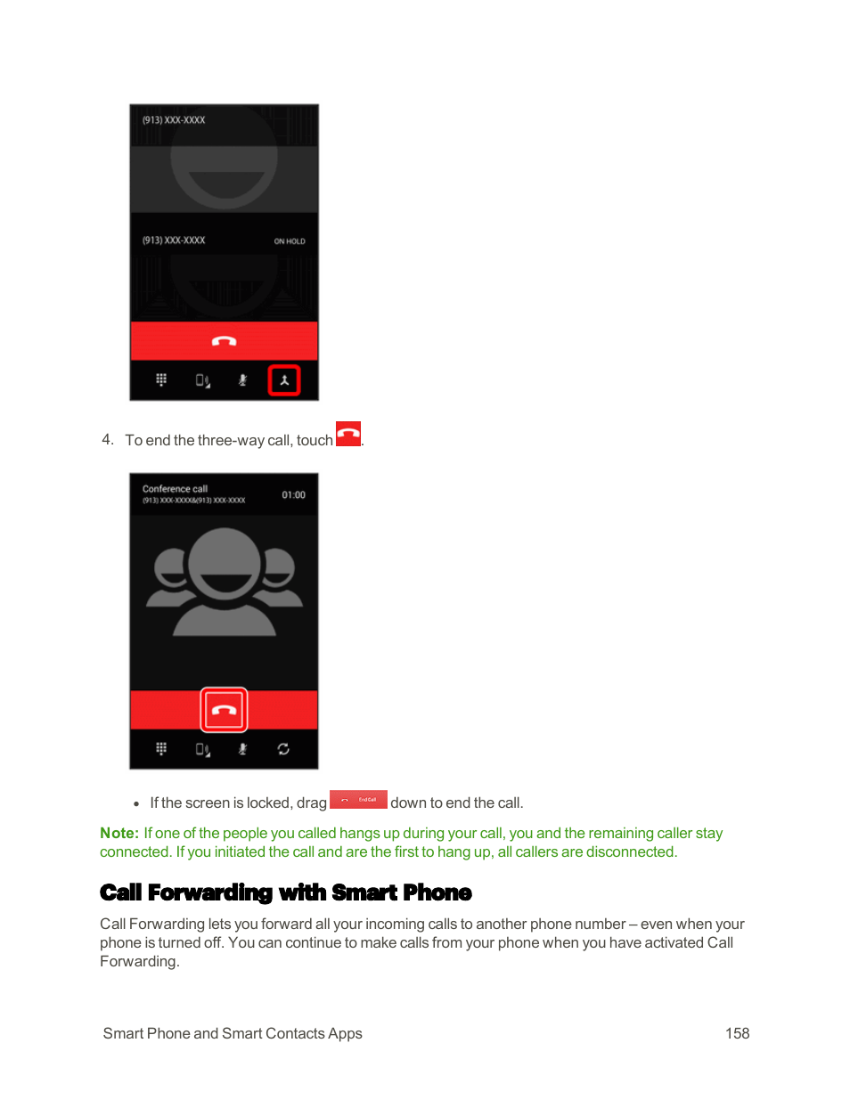 Call forwarding with smart phone | Sharp AQUOS Crystal User Manual | Page 167 / 448
