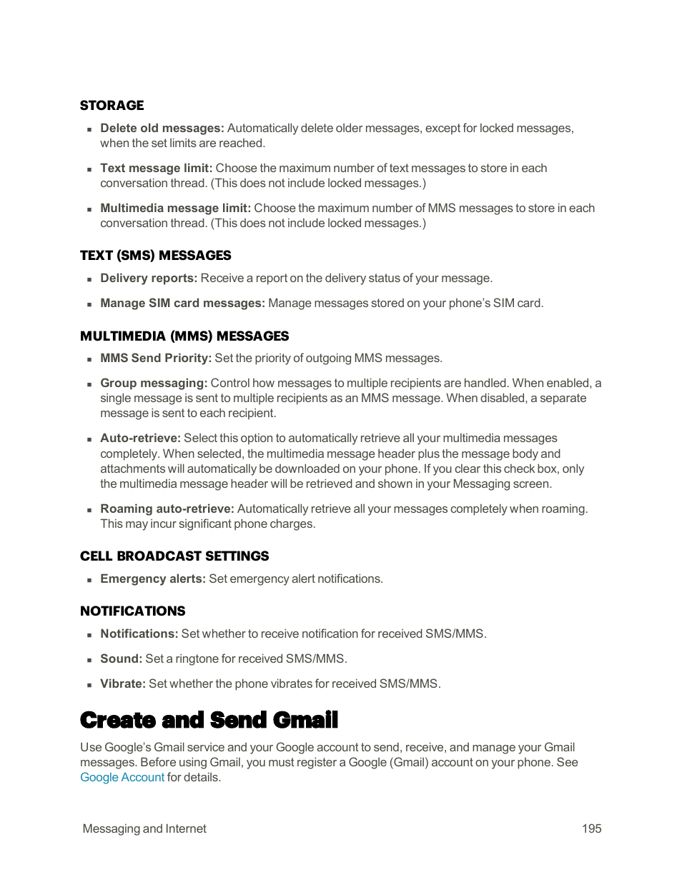 Create and send gmail | Sharp AQUOS Crystal User Manual | Page 204 / 448