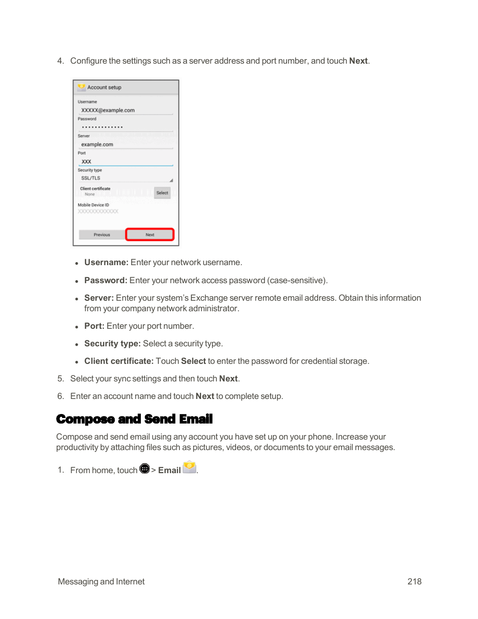 Compose and send email | Sharp AQUOS Crystal User Manual | Page 227 / 448