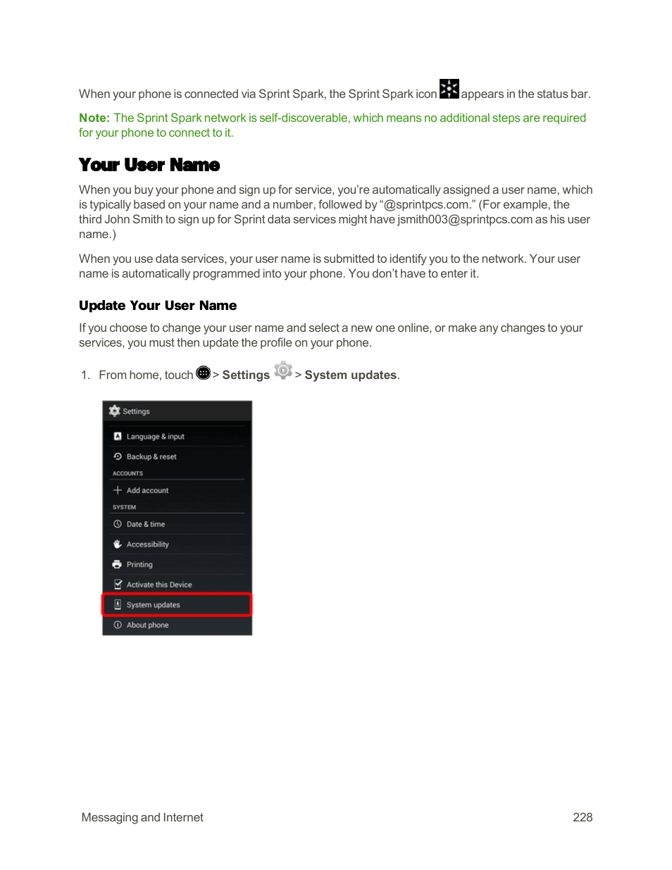 Your user name | Sharp AQUOS Crystal User Manual | Page 237 / 448