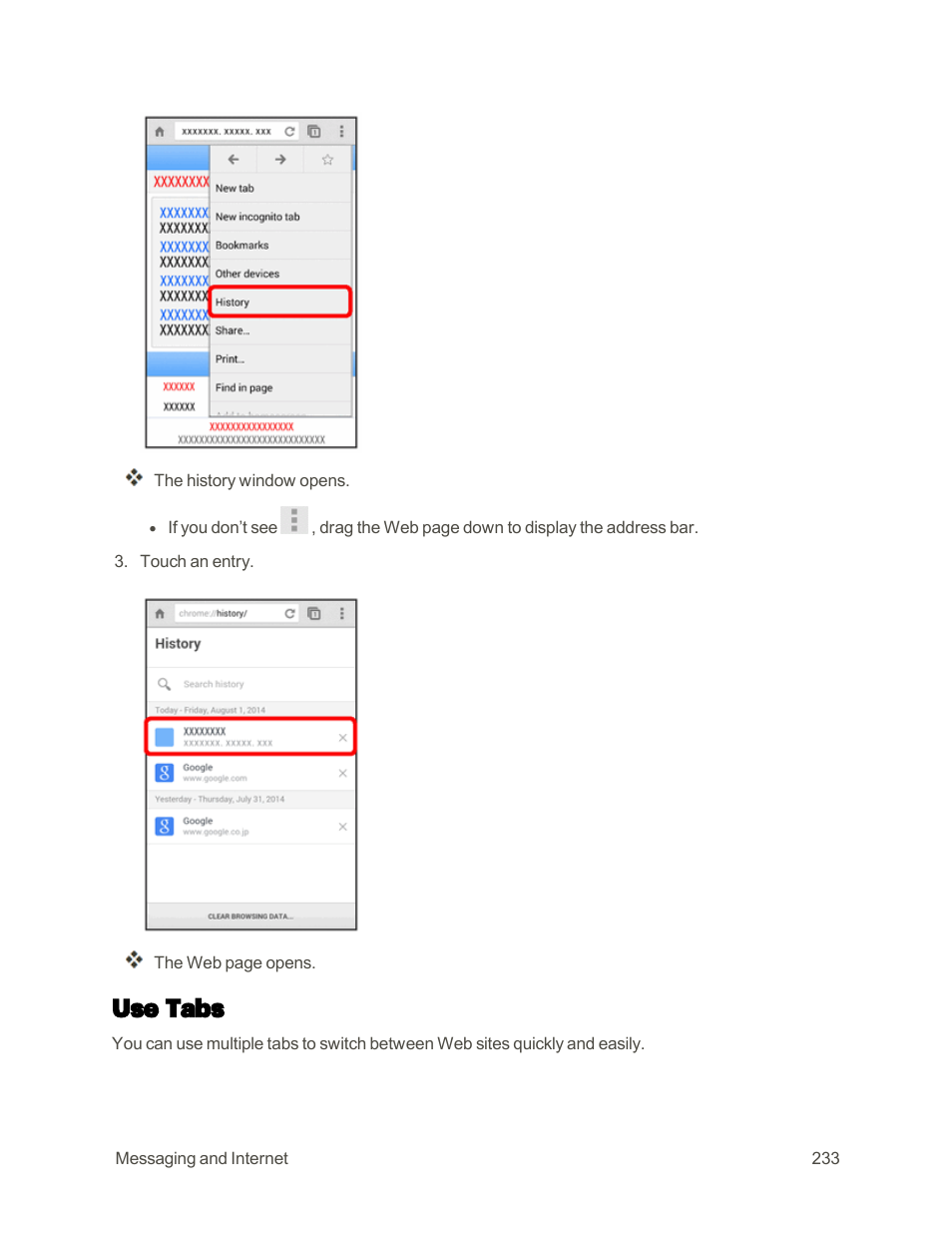 Use tabs | Sharp AQUOS Crystal User Manual | Page 242 / 448