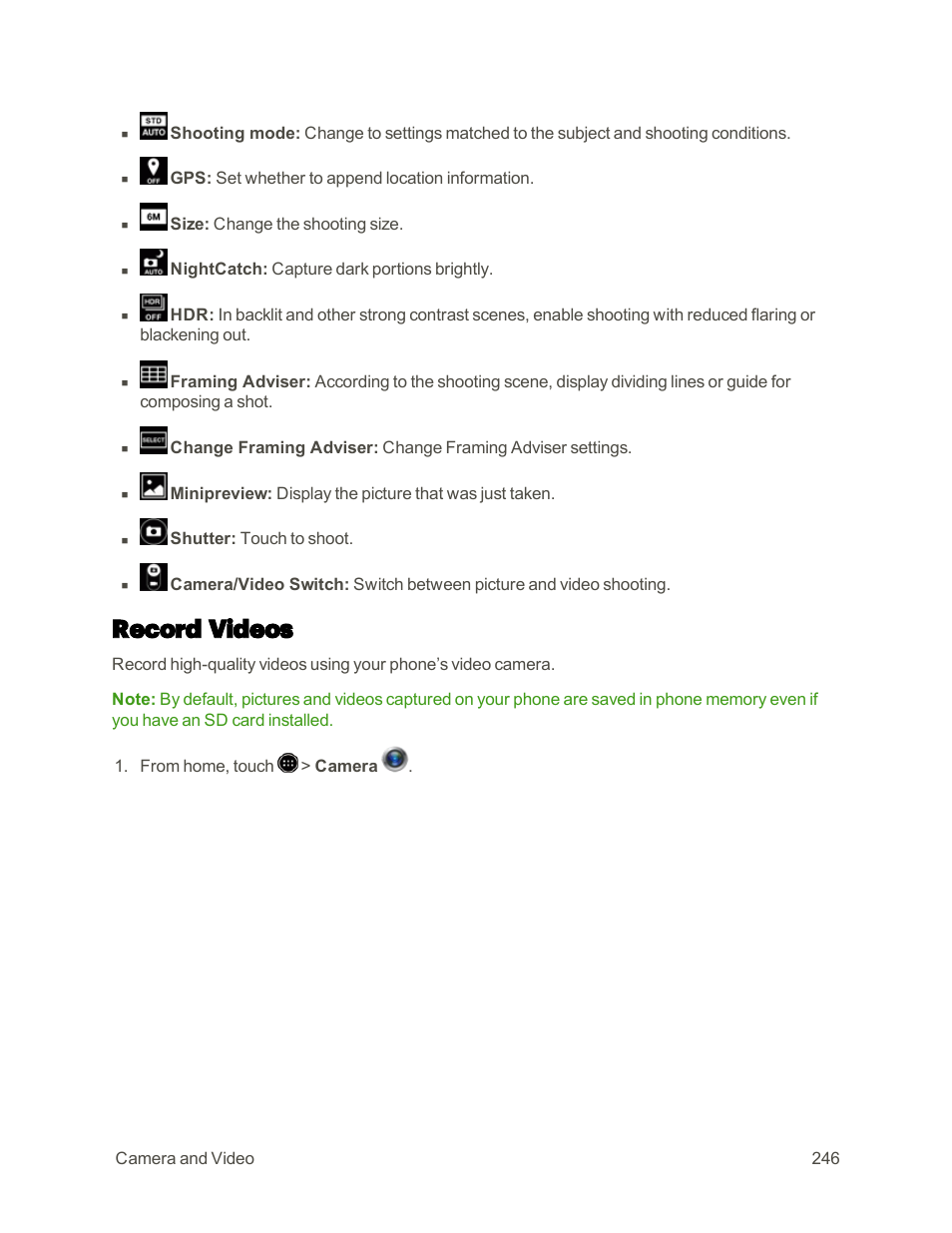 Record videos | Sharp AQUOS Crystal User Manual | Page 255 / 448