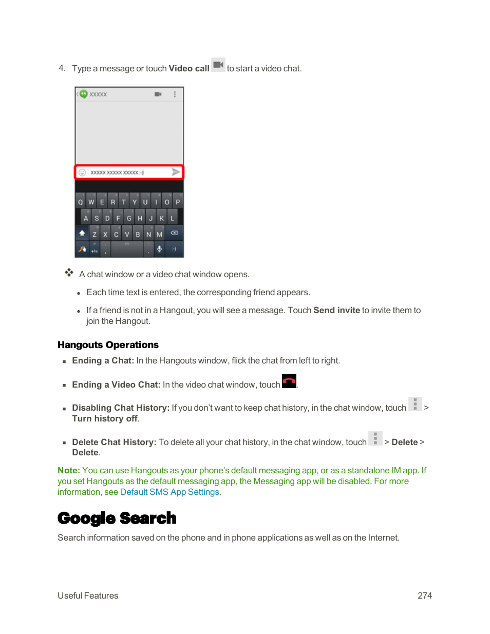Google search | Sharp AQUOS Crystal User Manual | Page 283 / 448