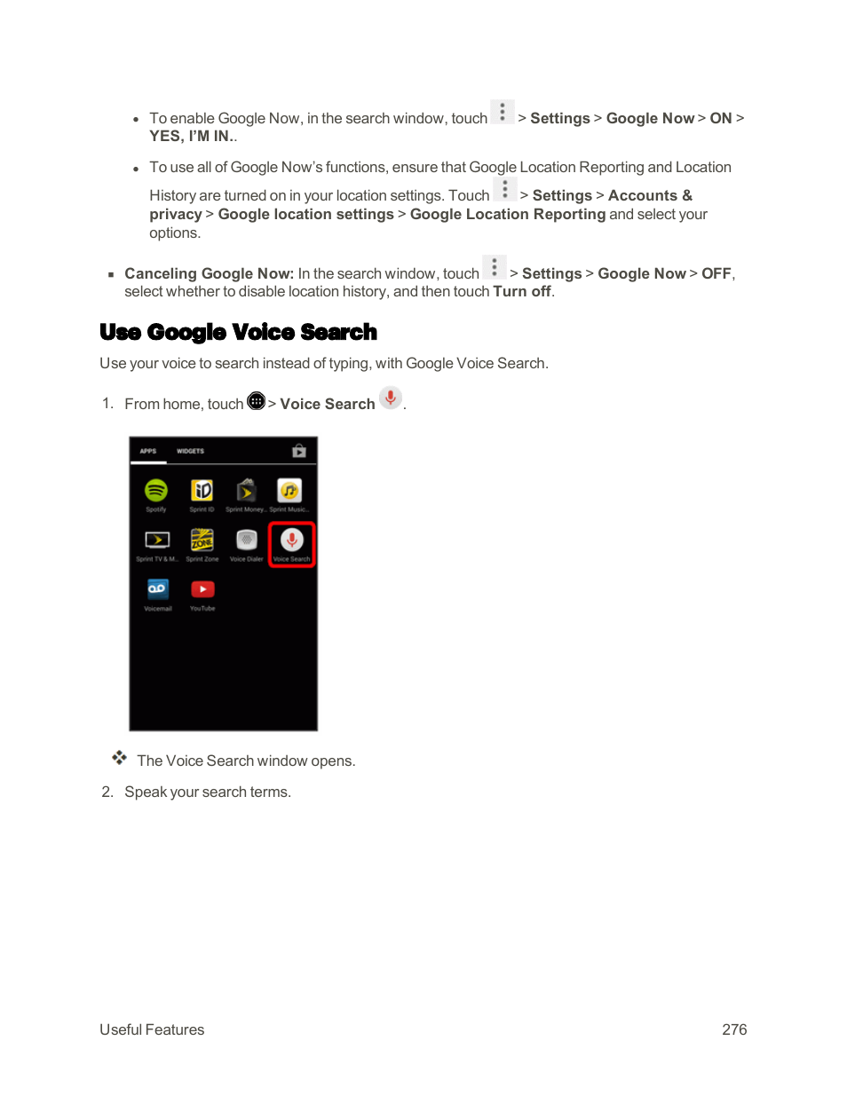 Use google voice search | Sharp AQUOS Crystal User Manual | Page 285 / 448