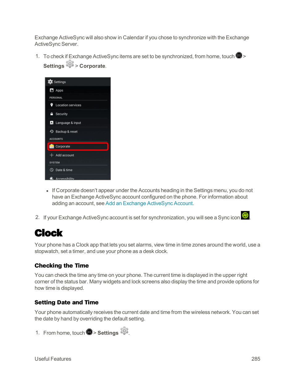 Clock | Sharp AQUOS Crystal User Manual | Page 294 / 448