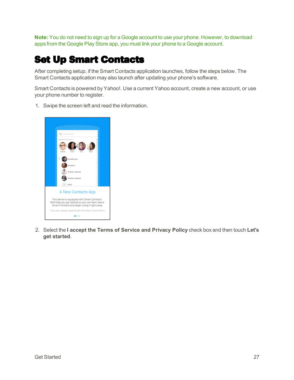 Set up smart contacts | Sharp AQUOS Crystal User Manual | Page 36 / 448