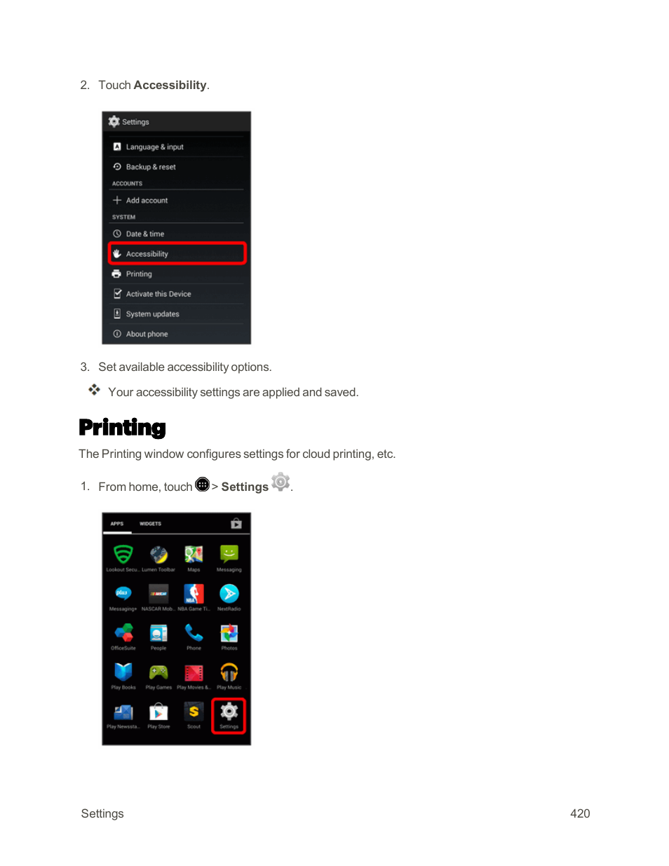 Printing | Sharp AQUOS Crystal User Manual | Page 429 / 448