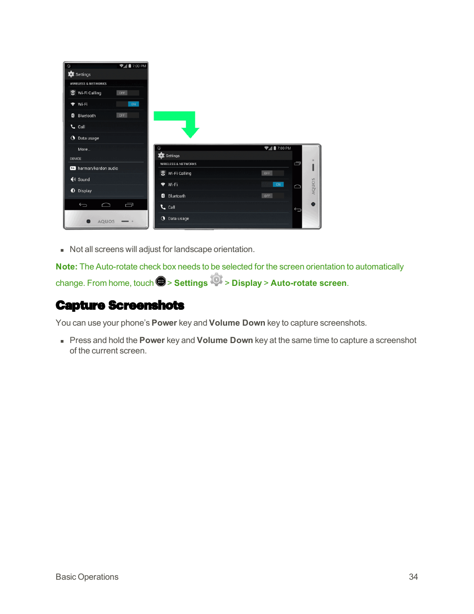 Capture screenshots | Sharp AQUOS Crystal User Manual | Page 43 / 448