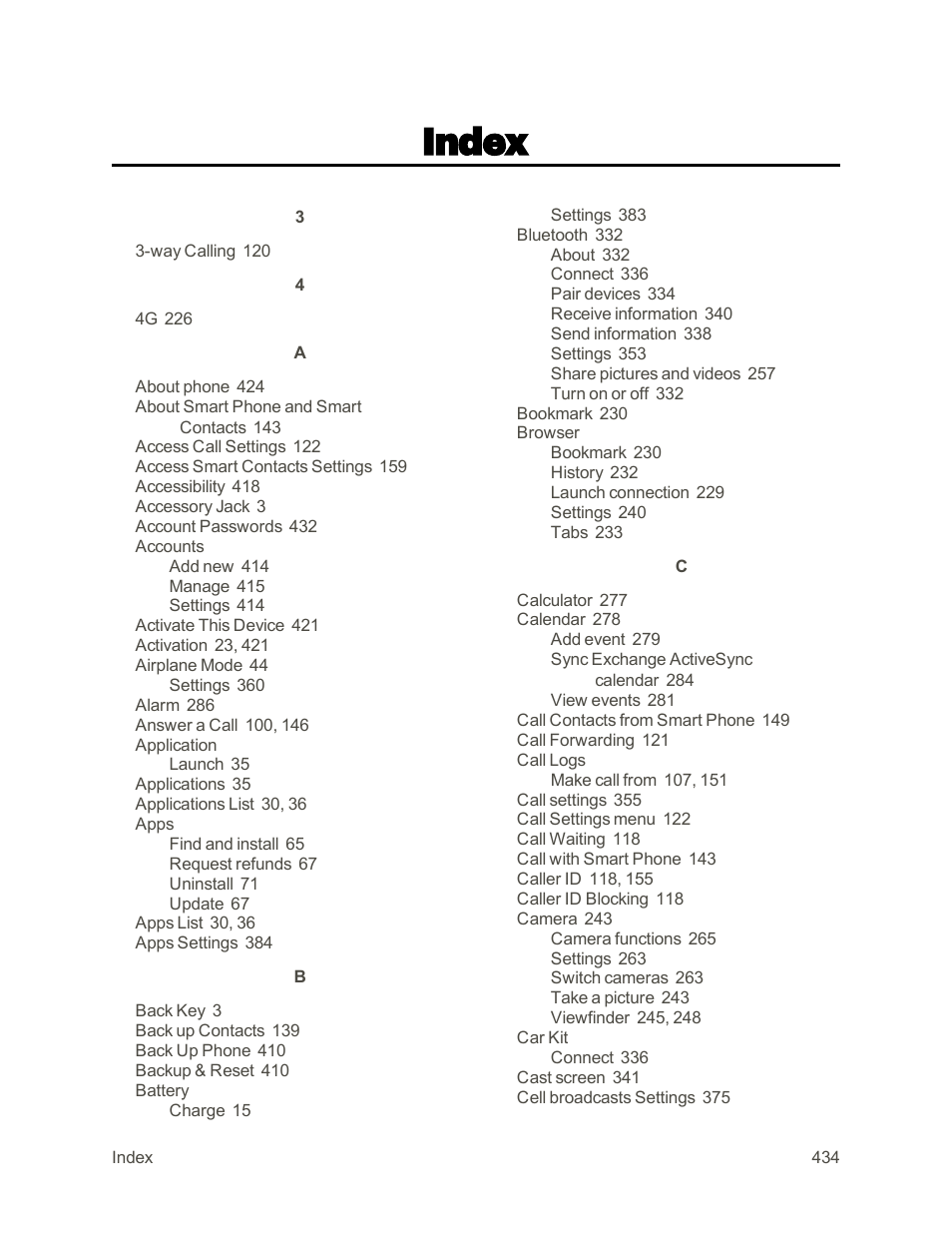 Index | Sharp AQUOS Crystal User Manual | Page 443 / 448