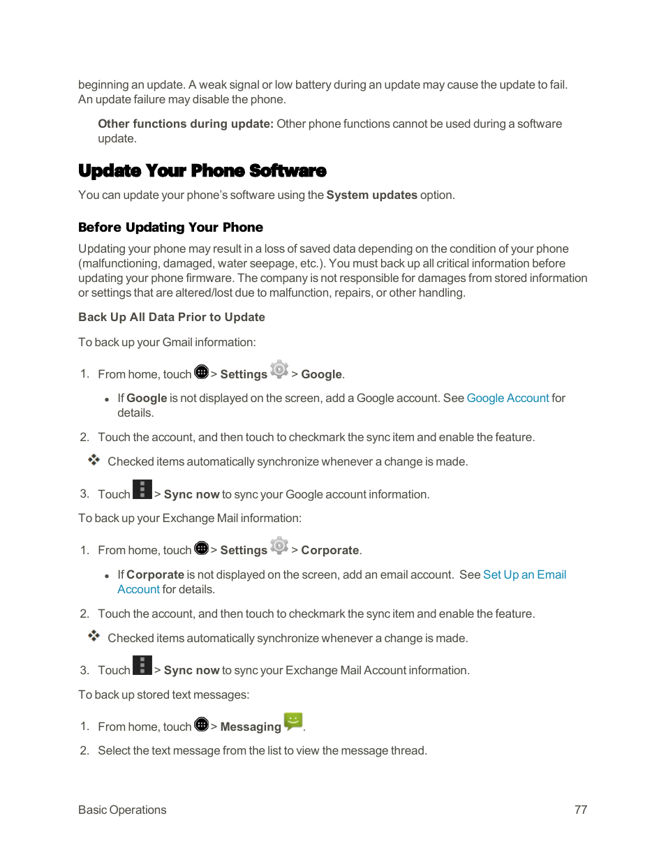 Update your phone software | Sharp AQUOS Crystal User Manual | Page 86 / 448
