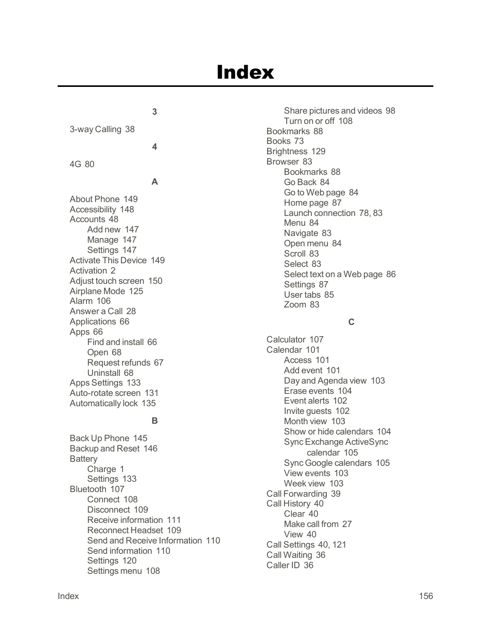 Index | Sharp AQUOS Crystal User Manual | Page 166 / 171