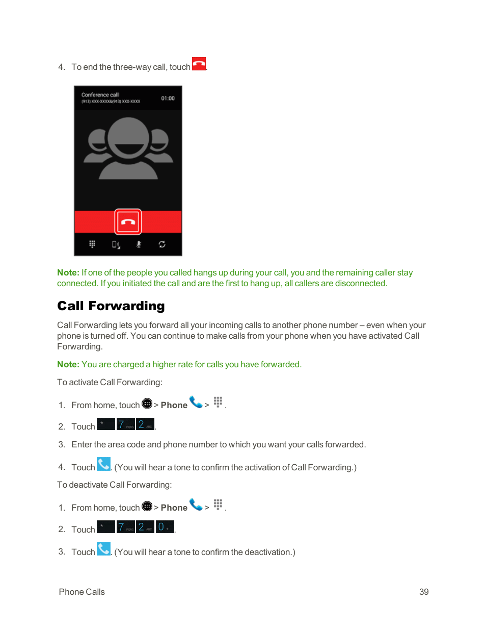 Call forwarding | Sharp AQUOS Crystal User Manual | Page 49 / 171