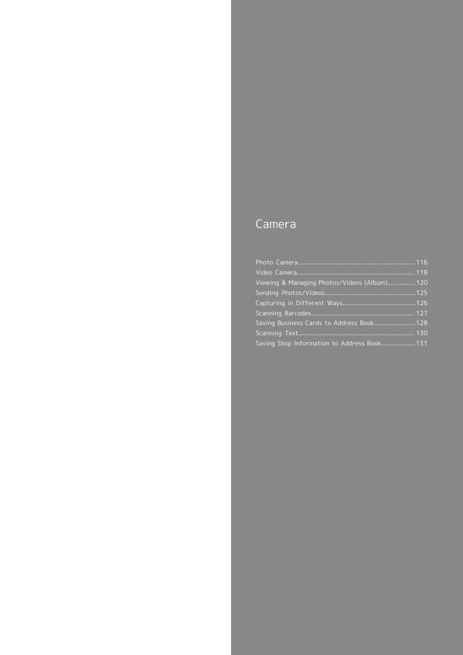 Camera | Sharp AQUOS Crystal User Manual | Page 117 / 240