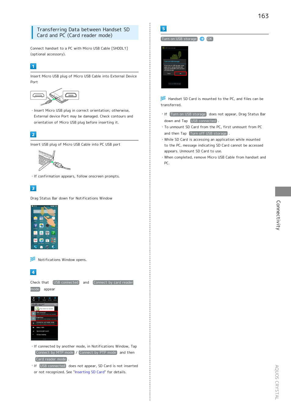 Connectivity | Sharp AQUOS Crystal User Manual | Page 165 / 240