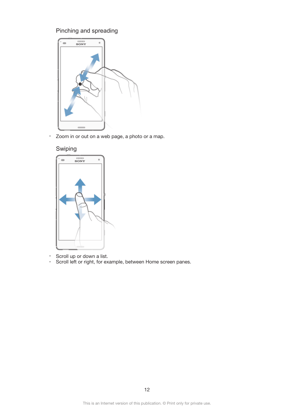 Sony Xperia Z3 Compact User Manual | Page 12 / 133