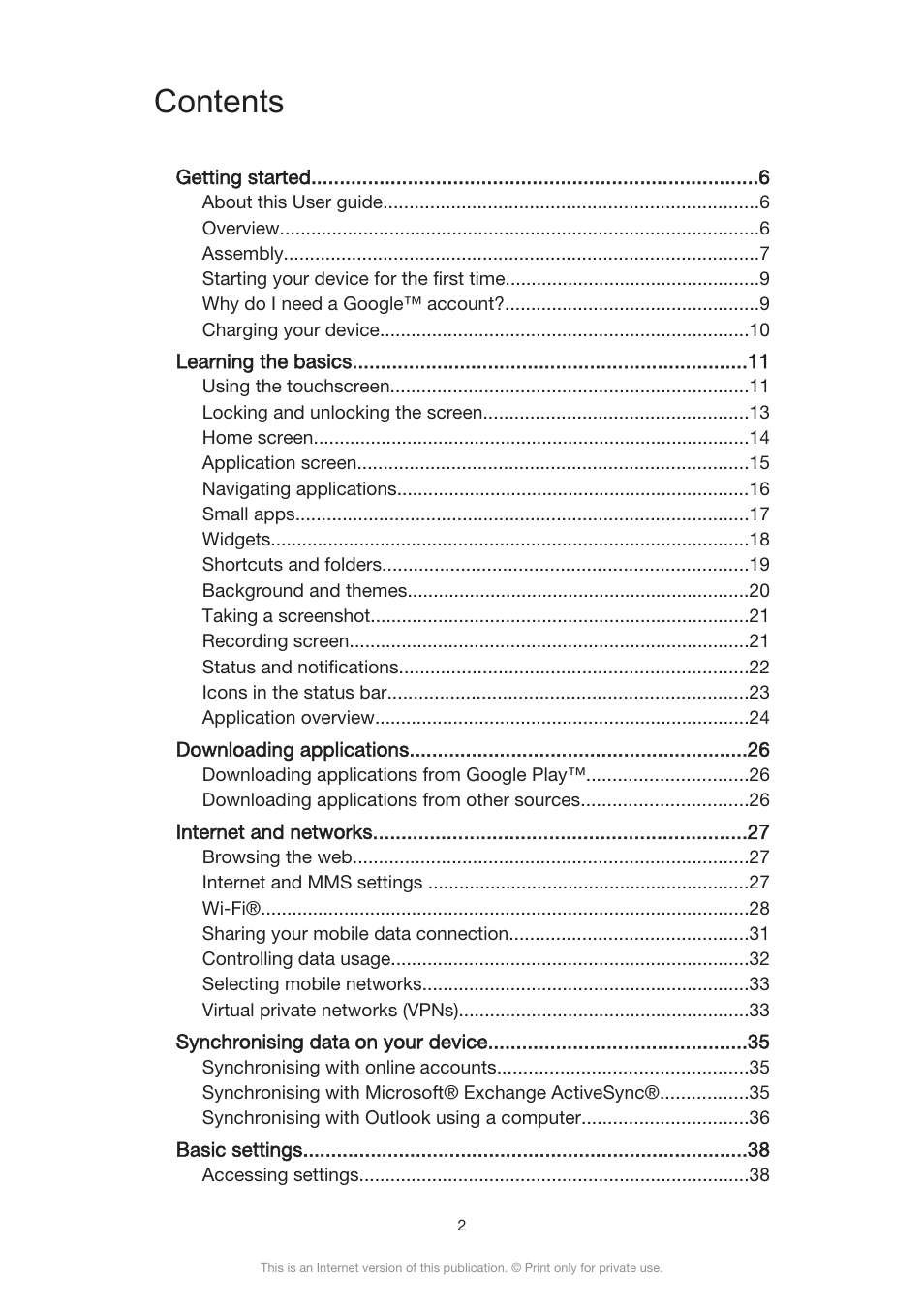 Sony Xperia Z3 Compact User Manual | Page 2 / 133