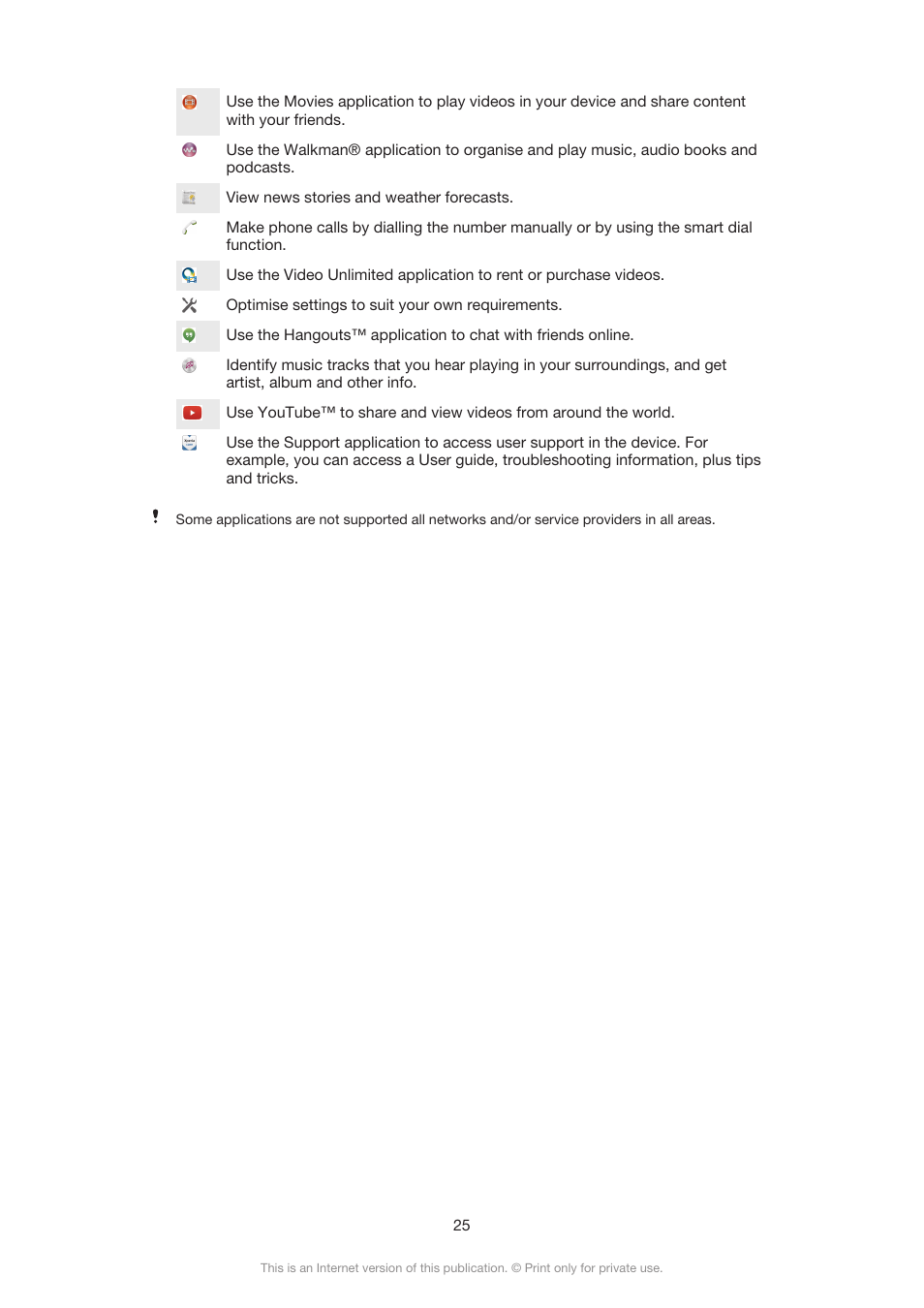 Sony Xperia Z3 Compact User Manual | Page 25 / 133