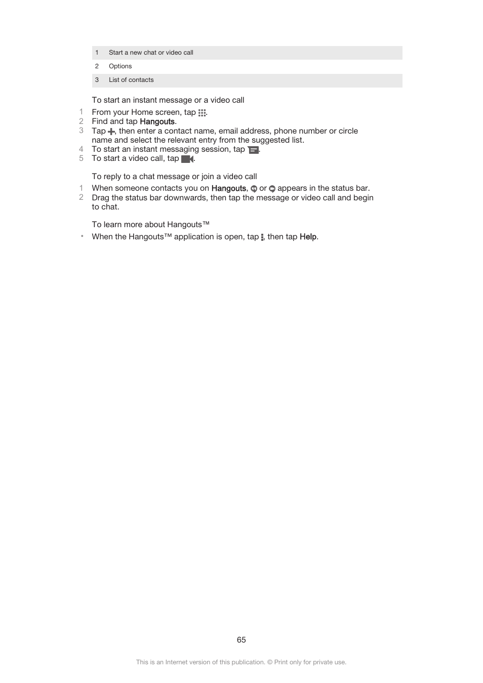 Sony Xperia Z3 Compact User Manual | Page 65 / 133
