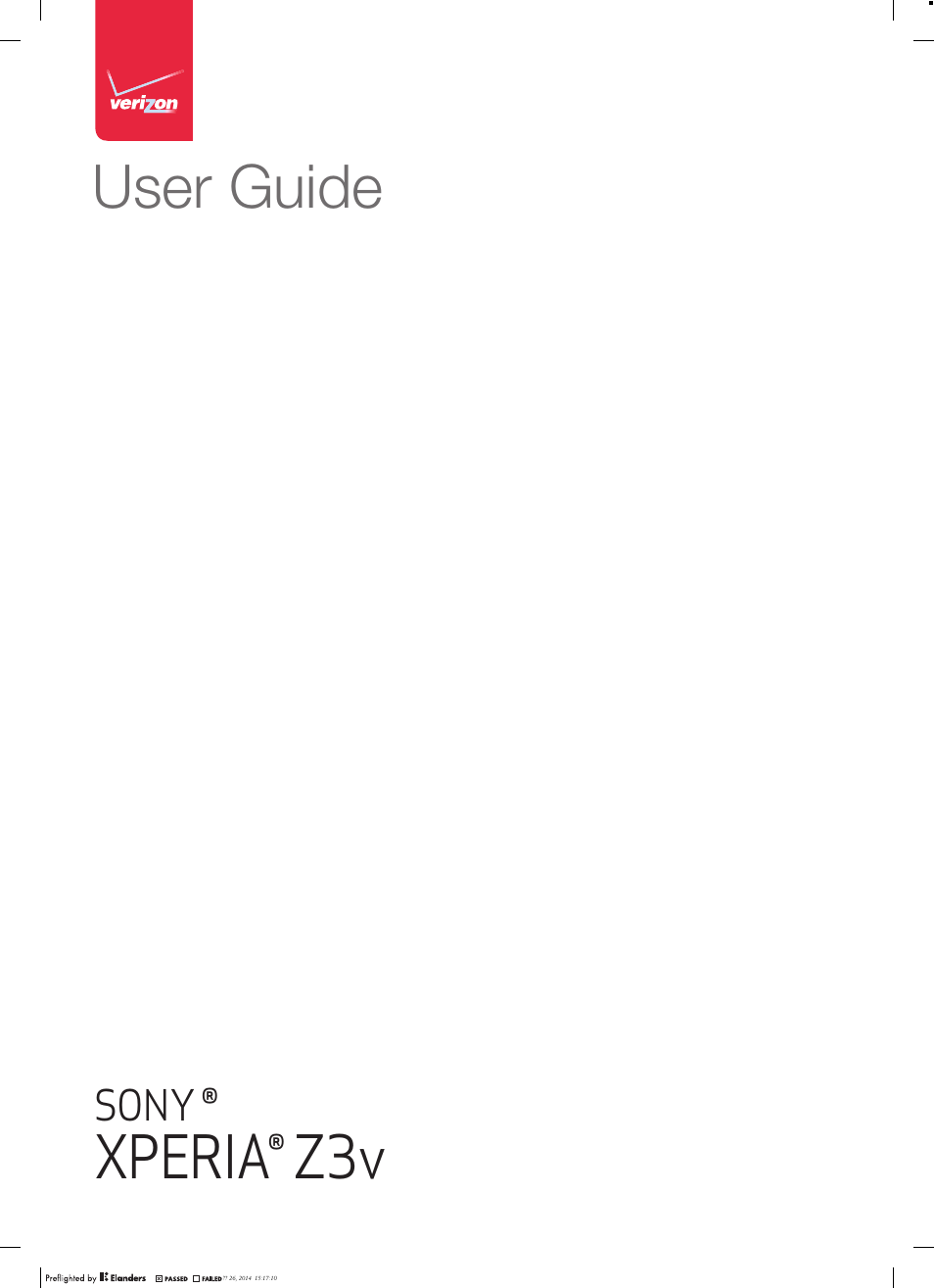 Sony XPERIA Z3v User Manual | 116 pages