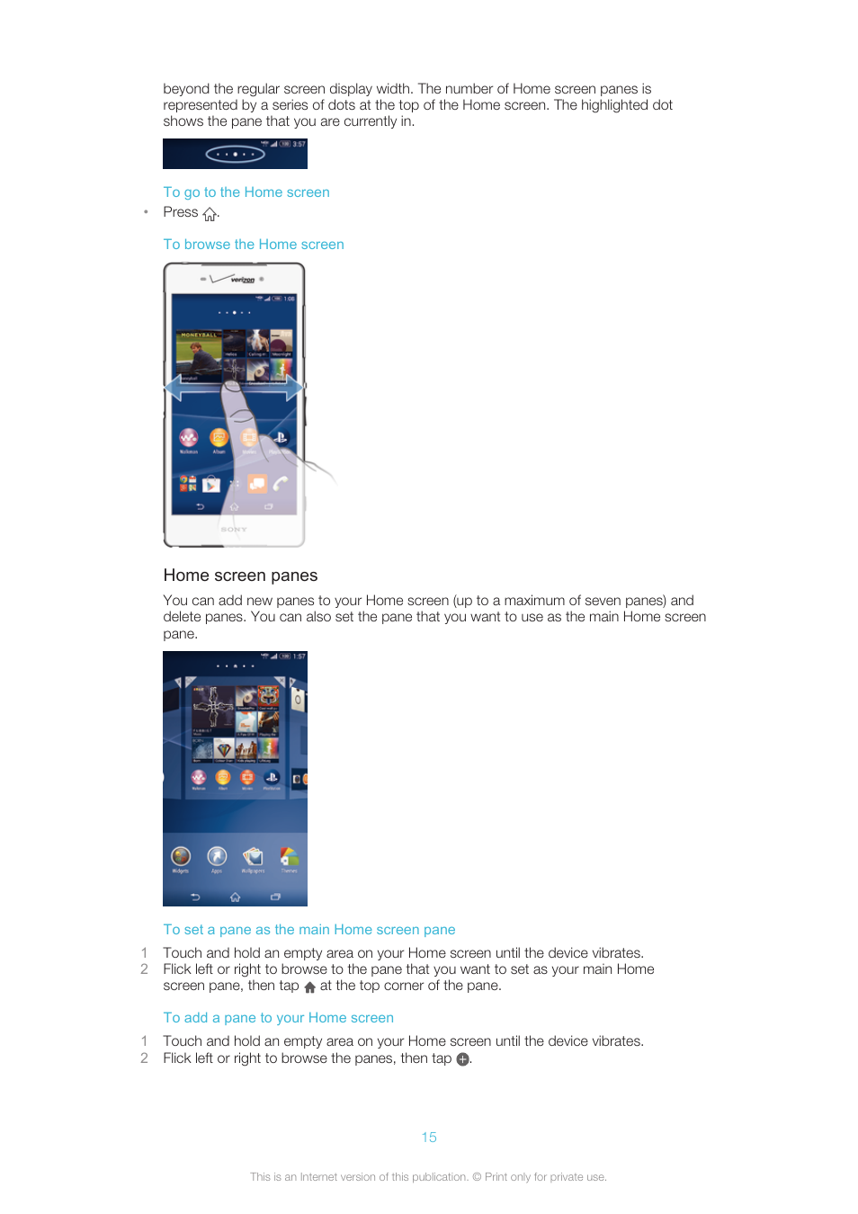 Sony XPERIA Z3v User Manual | Page 15 / 116